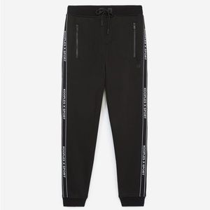 The Kooples men’s black joggers with stripes